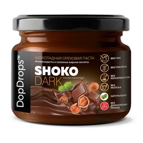 Шоколадно-ореховая паста SHOKO DARK с фундуком и темным шоколадом без сахара, 250 г в ВкусВилл