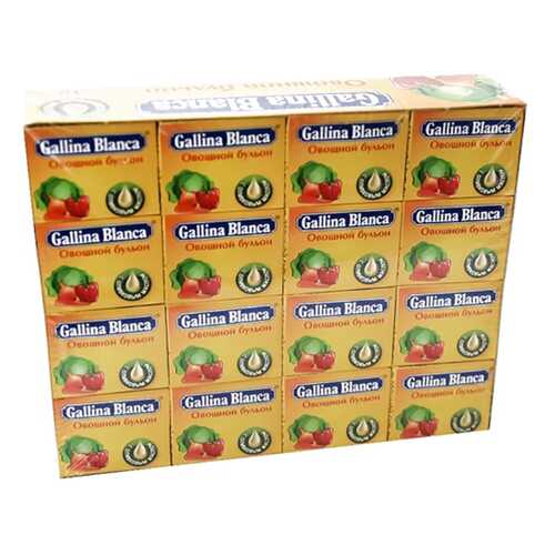 Бульон Gallina Blanca овощной с оливковым маслом 10 г 48 штук в ВкусВилл