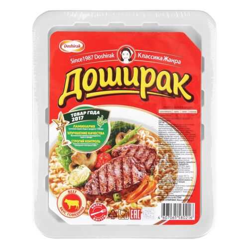 Лапша быстрого приготовления Doshirak со вкусом говядины 90 г в ВкусВилл