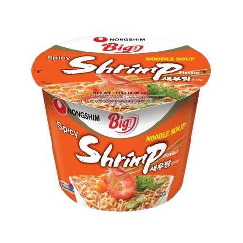 Лапша быстрого приготовления креветочная Nongshim чашка 115 г в ВкусВилл