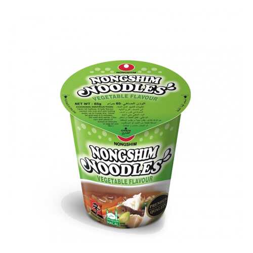Лапша быстрого приготовления Nongshim с овощами стакан 65 г в ВкусВилл