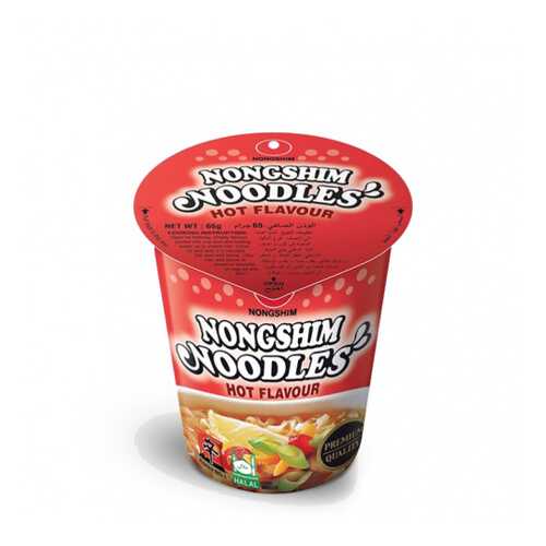 Лапша быстрого приготовления Nongshim с перцем стакан 65 г в ВкусВилл