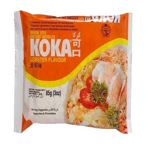 Лапша сингапурская Koka со вкусом лобстера в пакете 85 г в ВкусВилл