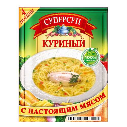 Суп суперсуп куриный с настоящим мясом 70 г в ВкусВилл