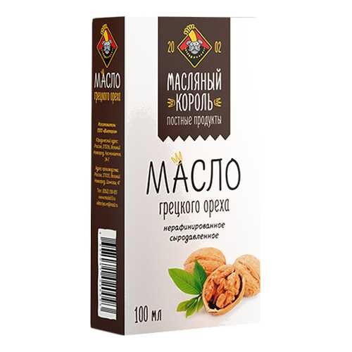 Масло грецкого ореха Масляный Король 100 мл в ВкусВилл