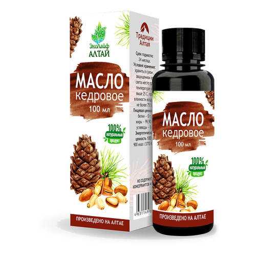 Масло кедровое Эколайф АЛТАЙ, 100мл в ВкусВилл