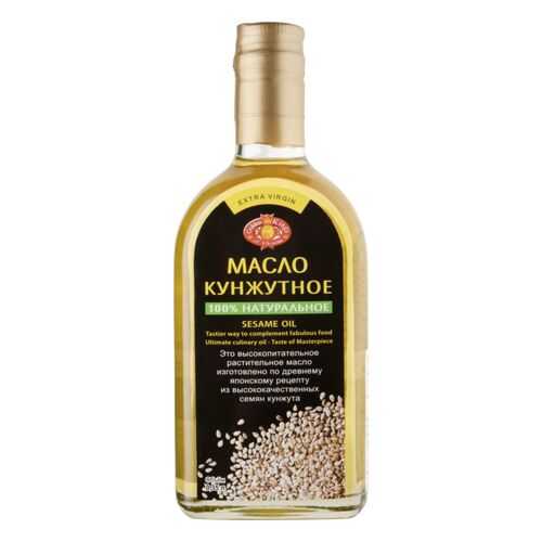 Масло кунжутное Golden Kings of Ukraine Extra Virgin 100% натуральное 0.35 л в ВкусВилл