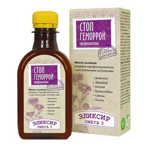 Масло льняное Компас Здоровья cтоп гемморой 200 мл в ВкусВилл