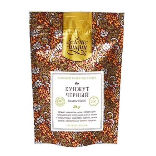 Кунжут черный семена Золото Индии 100 г в ВкусВилл