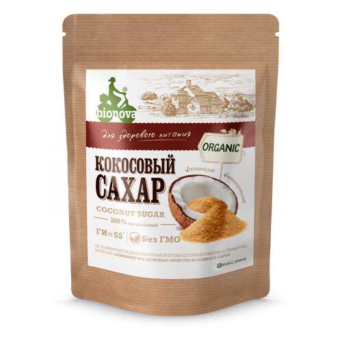 Сахар Bionova органический кокосовый 200 г в ВкусВилл