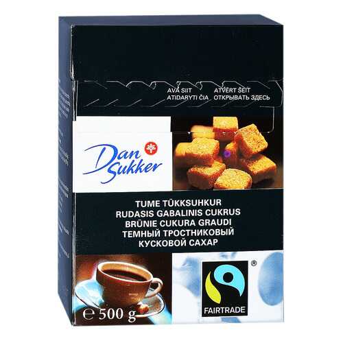 Сахар Dan Sukker темный тростниковый кусковой 500 г в ВкусВилл