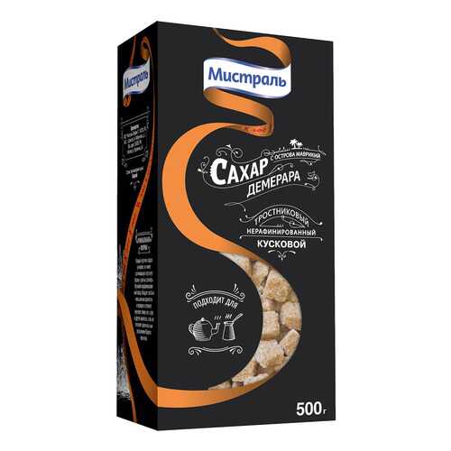 Сахар Мистраль демерара тростниковый нерафинированный кусковой 500 г в ВкусВилл