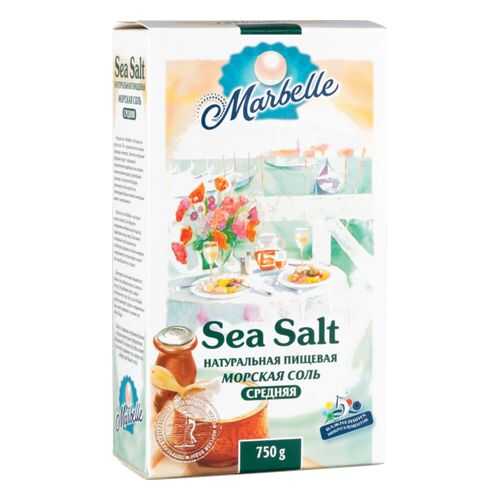 Соль морская пищевая Marbelle натуральная средняя 750 г в ВкусВилл