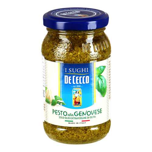 Соус De cecco pesto alla genovese на основе растительных масел 200 г в ВкусВилл