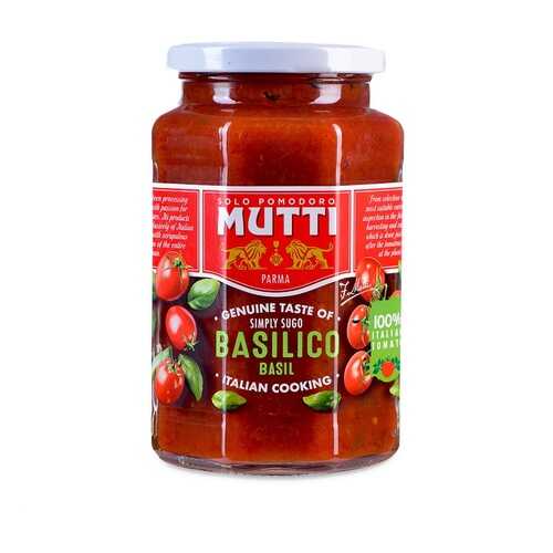 Соус томатный Mutti с базиликом Mutti S.p.A. 400г стекло Италия в ВкусВилл