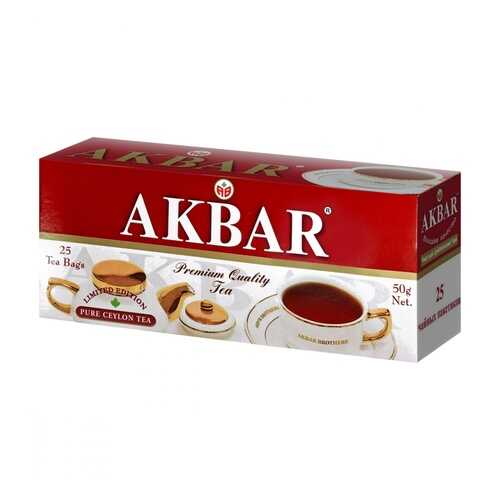 Чай Akbar Limited Edition черный 25 пакетиков в ВкусВилл