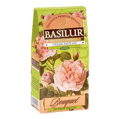 Чай Basilur Букет Кремовая фантазия зеленый листовой с добавками 100 г в ВкусВилл