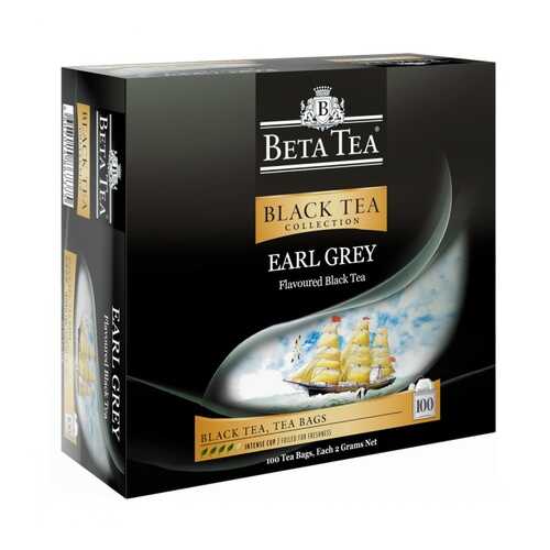 Чай Beta Tea Бергамот черный с бергамотом 100 пакетиков в ВкусВилл