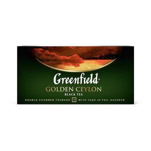 Чай черный Greenfield Golden Ceylon 25 пакетиков в ВкусВилл