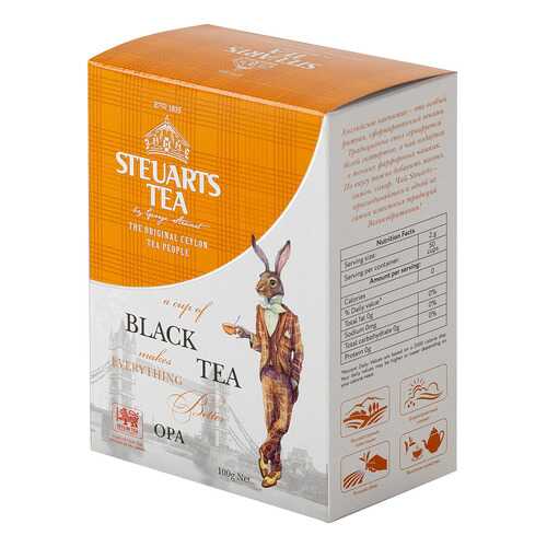 Чай черный листовой Steuarts black tea OPA 100 гр в ВкусВилл