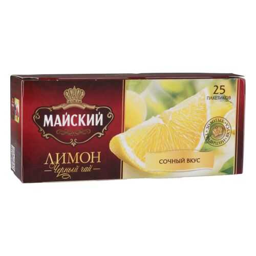 Чай черный Майский лимон 25 пакетиков в ВкусВилл