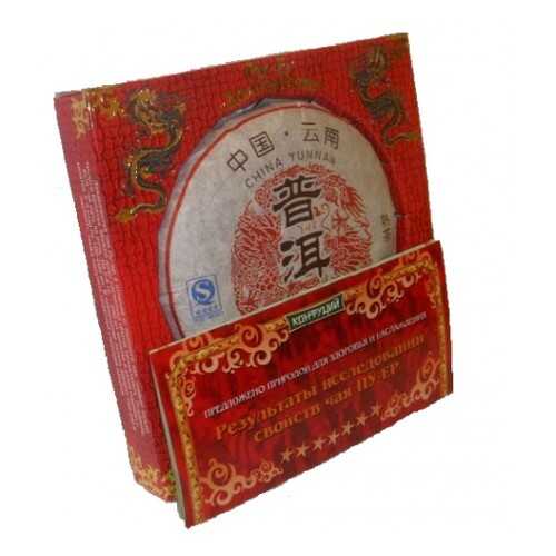 Чай черный прессованный Конфуций pu-er долголетие 100 г в ВкусВилл