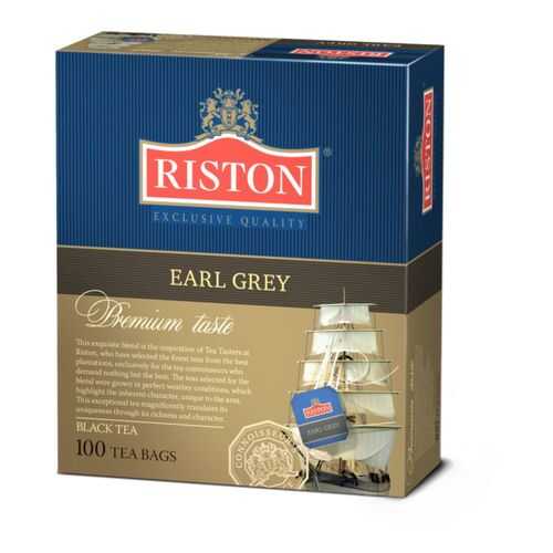 Чай черный Riston earl grey 100 пакетиков в ВкусВилл