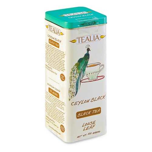 Чай черный TeaLia Ceylon листовой 100 г в ВкусВилл