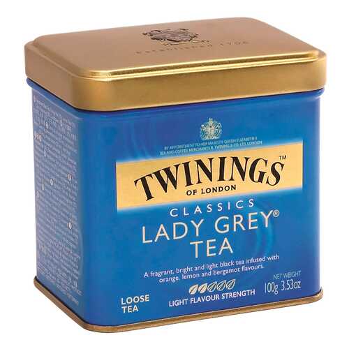 Чай черный Twinings чай леди грей с ароматом цитрусовых байховый среднелистовой 100 г в ВкусВилл