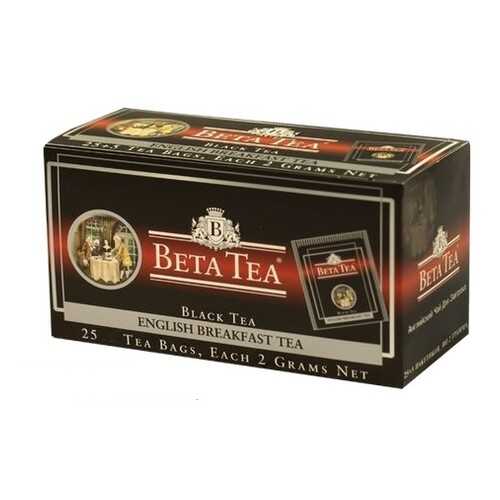 Чай черный в пакетиках для чашки Beta Tea английский завтрак 25*2 г в ВкусВилл