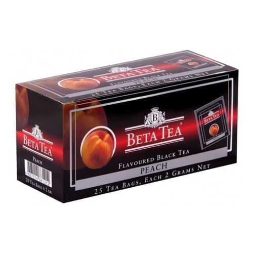 Чай черный в пакетиках для чашки Beta Tea персик 25*2 г в ВкусВилл