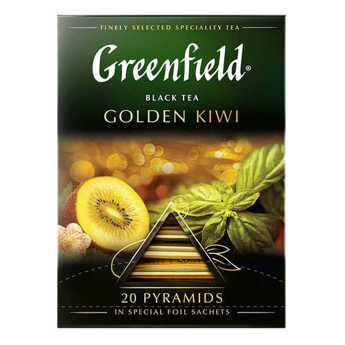 Чай черный в пирамидках Greenfield Golden Kiwi 20 пакетиков в ВкусВилл