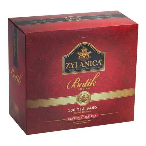 Чай черный Zylanica batik design 100 пакетиков в ВкусВилл