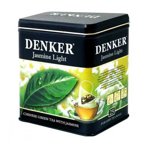 Чай Denker Jasmine Light зеленый с жасмином 25 пирамидок в ВкусВилл