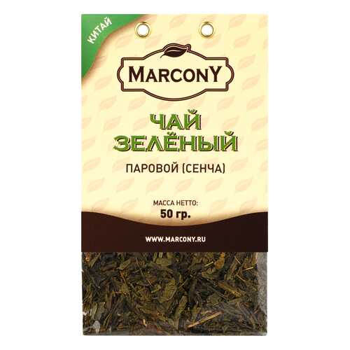 Чай Marcony зеленый паровой сенча 50 г в ВкусВилл