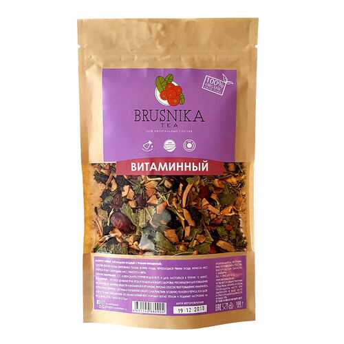 Чай плодово-ягодный с травами BrusnikaTea витаминный в ВкусВилл