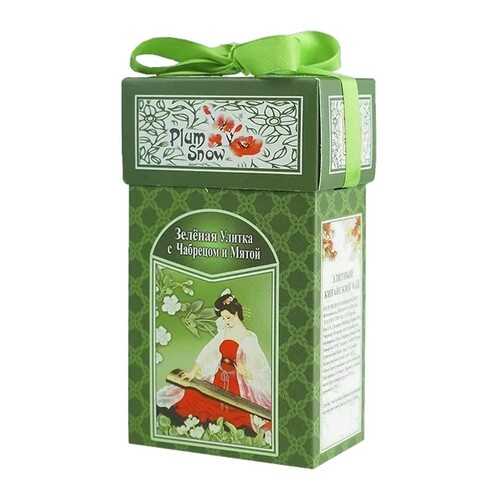 Чай Plum Snow Зелёная Улитка с Чабрецом и Мятой, зелёный листовой, 100 гр в ВкусВилл