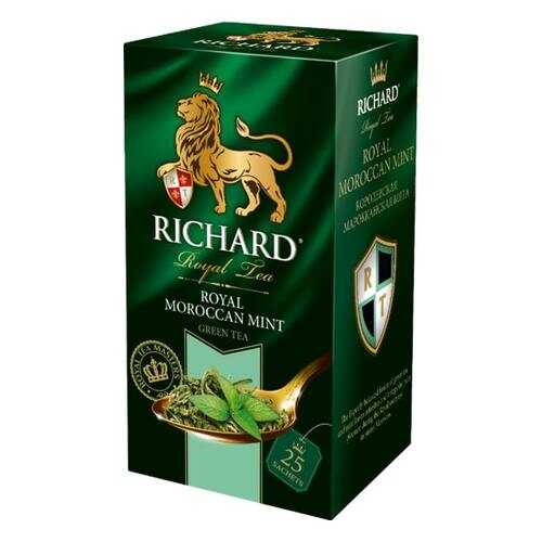 Чай Richard Royal Morrocan Mint зеленый с марроканской мятой 25 пакетиков в ВкусВилл