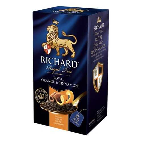 Чай Richard Royal Orange & Cinnamon черный с добавками 25 пакетиков в ВкусВилл