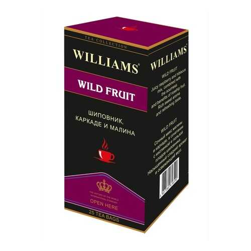 Чай Williams Wild Fruit, шиповник, каркаде, малина, 25 пакетиков в ВкусВилл