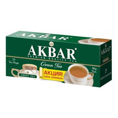 Чай зеленый Akbar изумрудная серия 25 пакетиков в ВкусВилл
