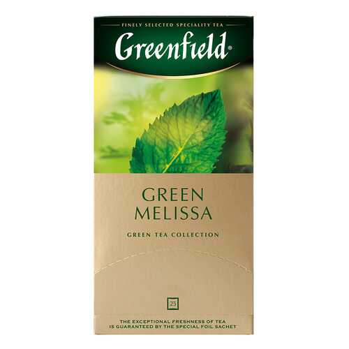 Чай зеленый Greenfield Green Melissa 25 пакетиков в ВкусВилл