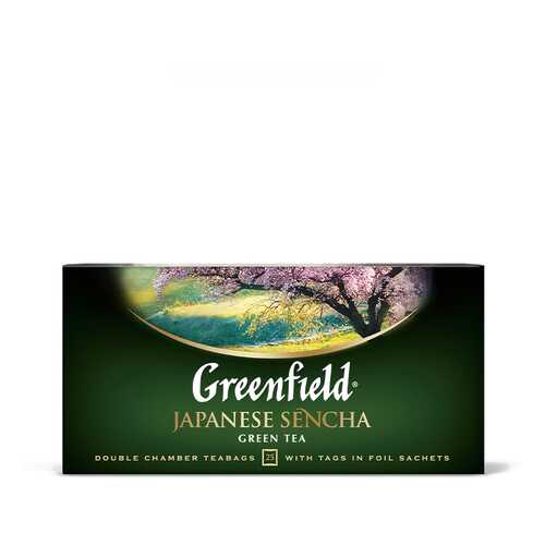 Чай зеленый Greenfield Japanese Sencha 25 пакетиков в ВкусВилл