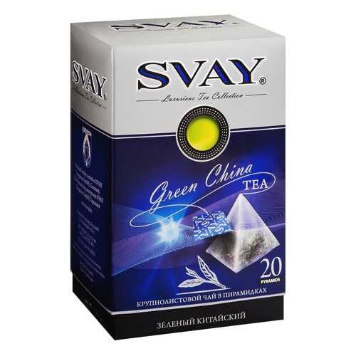 Чай зеленый Svay green china китайский 20 пакетиков в ВкусВилл