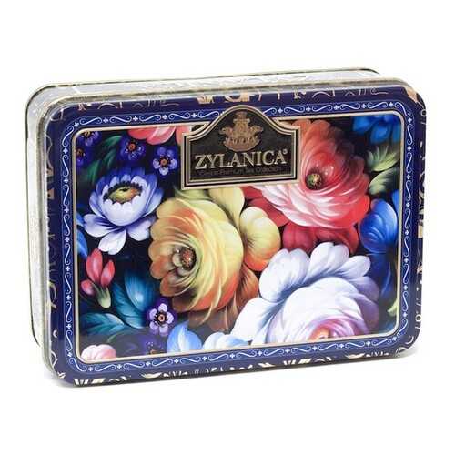 Чай Zylanica Blue шкатулка с цветами черный листовой Super Pekoe 100 г в ВкусВилл