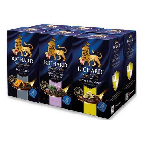 Набор чая Richard Lord Grey, Ryal Thyme & Rosemary, Royal Cardamom 6*25 сашетов в ВкусВилл