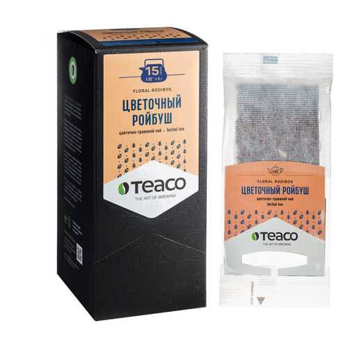 TeaCo Пакетированный травяной чай на чайник Цветочный ройбуш TEACO, 20 пак. по 4 г в ВкусВилл