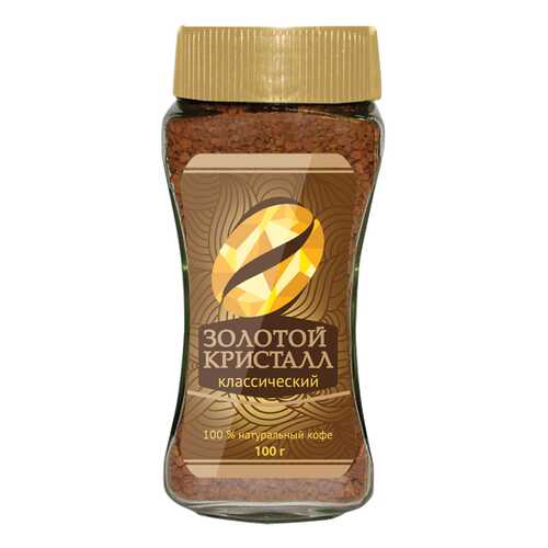 Кофе alma Золотой Кристалл растворимый классический 100 г в ВкусВилл
