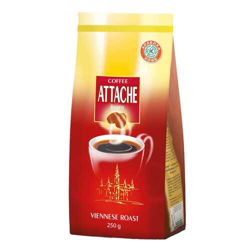 Кофе куппо Attache венской обжарки зерно 250 г в ВкусВилл