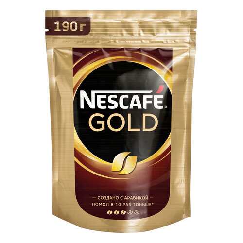 Кофе растворимый Nescafe gold пакет 190 г в ВкусВилл